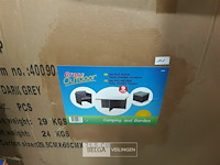 1 x tuinset wicker 9 delig donker grijs - afbeelding 2 van  3