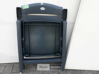 1 x tuinstoel pvc grijs verstelbare rug - afbeelding 3 van  3