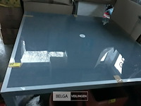 1 x tuintafel aluminium frame glazen blad showmodel - afbeelding 1 van  3
