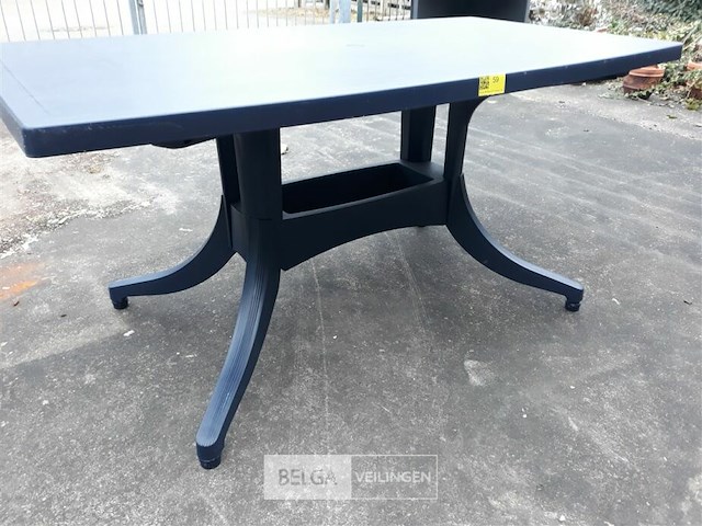1 x tuintafel blauw pvc 160x90 cm hartman showmodel - afbeelding 3 van  3