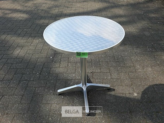 1 x tuintafel glazen blad alu onderstel - afbeelding 1 van  3