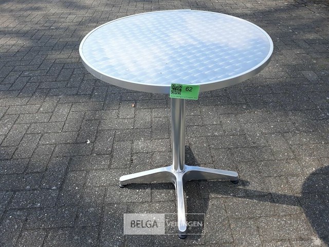 1 x tuintafel glazen blad alu onderstel - afbeelding 2 van  3