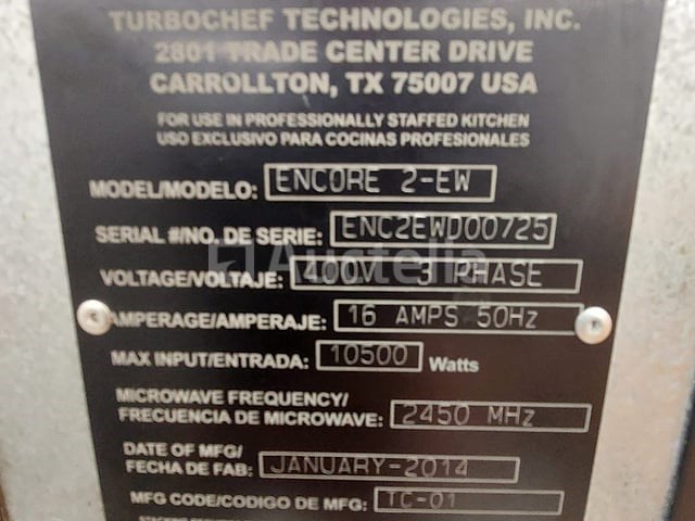 1 x turbochef encore micro speedoven - afbeelding 7 van  8