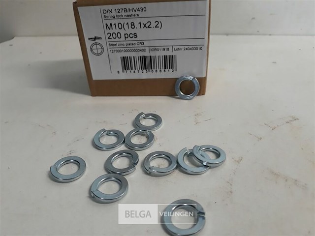 1 x veerringen verzinkt m 10 200 stuks - afbeelding 3 van  3