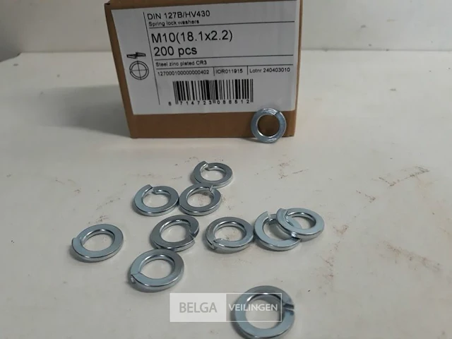 1 x veerringen verzinkt m 10 200 stuks - afbeelding 3 van  3