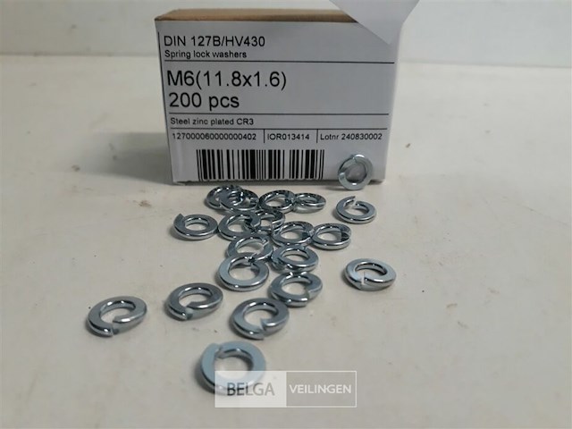 1 x veerringen verzinkt m 6 200 stuks - afbeelding 3 van  3