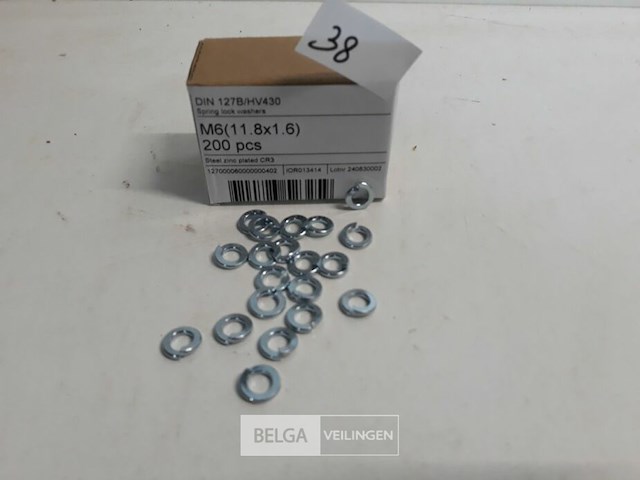 1 x veerringen verzinkt m 6 200 stuks - afbeelding 2 van  3
