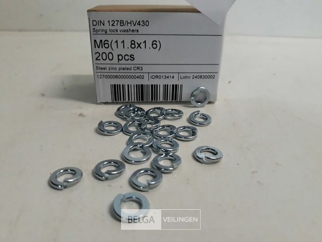 1 x veerringen verzinkt m 6 200 stuks - afbeelding 3 van  3