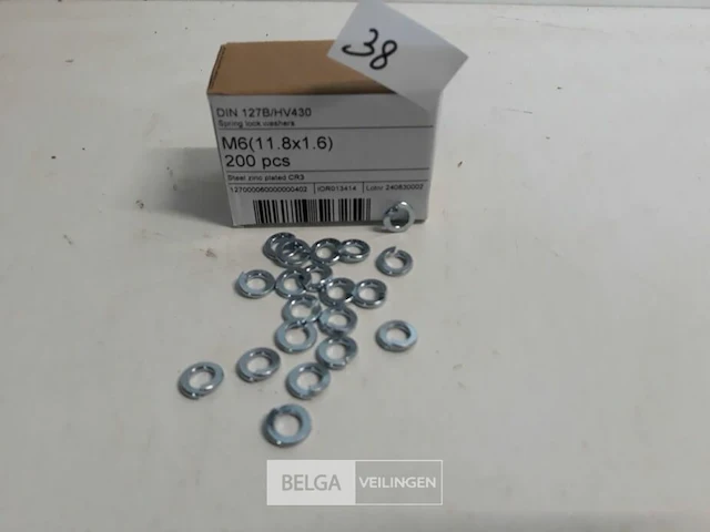 1 x veerringen verzinkt m 6 200 stuks - afbeelding 2 van  3