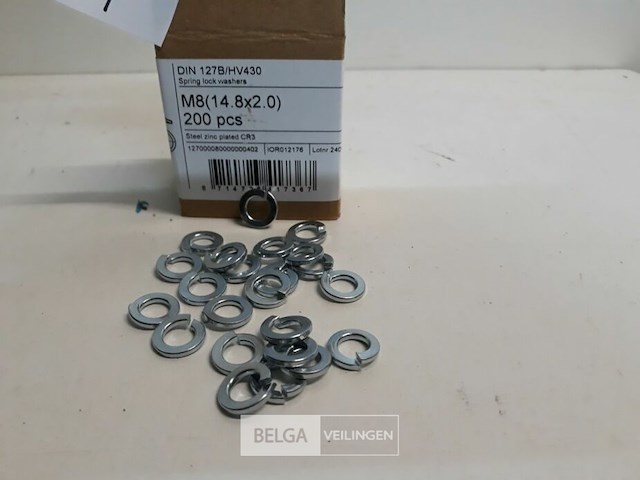 1 x veerringen verzinkt m 8 200 stuks - afbeelding 3 van  3