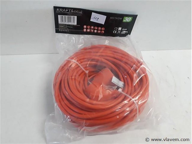 1 x verlengkabel 30m 10a - afbeelding 1 van  2