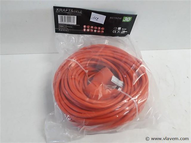 1 x verlengkabel 30m 10a - afbeelding 1 van  2