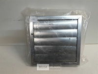 1 x verluchtingsrooster 26x26 cm met klepjes rvs - afbeelding 1 van  3