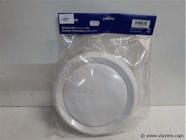 1 x verluchtingsrooster pvc rond 25 cm - afbeelding 1 van  2