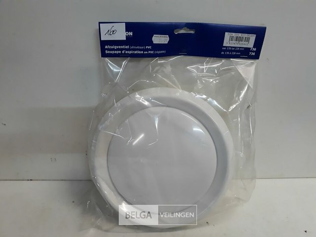 1 x verluchtingsrooster pvc rond 25 cm - afbeelding 1 van  3