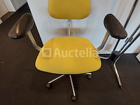 1 x vintage bureaustoelen fritz hansen kevi - design jörgen rasmussen - afbeelding 2 van  4