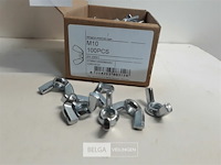 1 x vleugelmoer verzinkt m 10 100 stuks - afbeelding 3 van  3