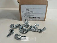 1 x vleugelmoer verzinkt m 6 200 stuks - afbeelding 3 van  3