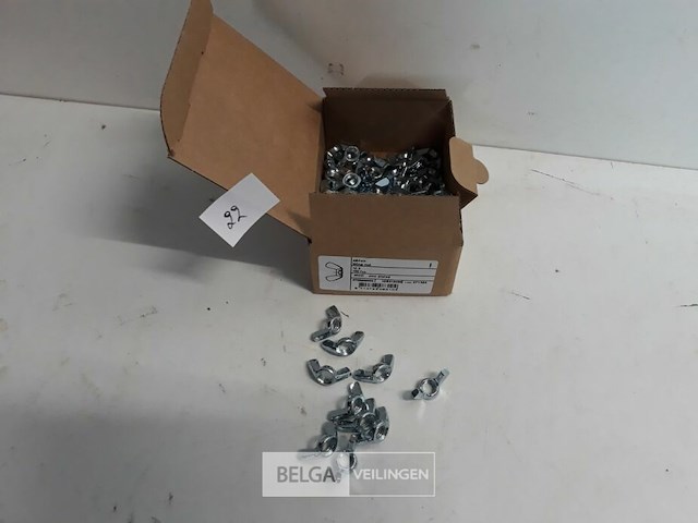 1 x vleugelmoer verzinkt m 8 100 stuks - afbeelding 1 van  3