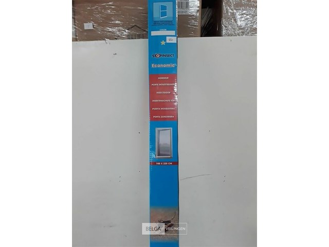 1 x vliegendeur zelfbouwpakket wit max 100x220cm - afbeelding 1 van  3