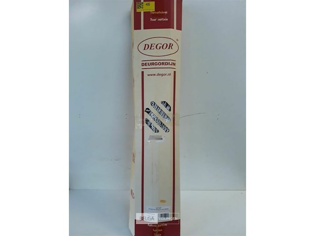 1 x vliegengordijn pvc spaghetti linten wit-bruin 90x210 cm - afbeelding 1 van  3