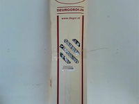 1 x vliegengordijn pvc spaghetti linten wit-bruin 90x210 cm - afbeelding 1 van  3