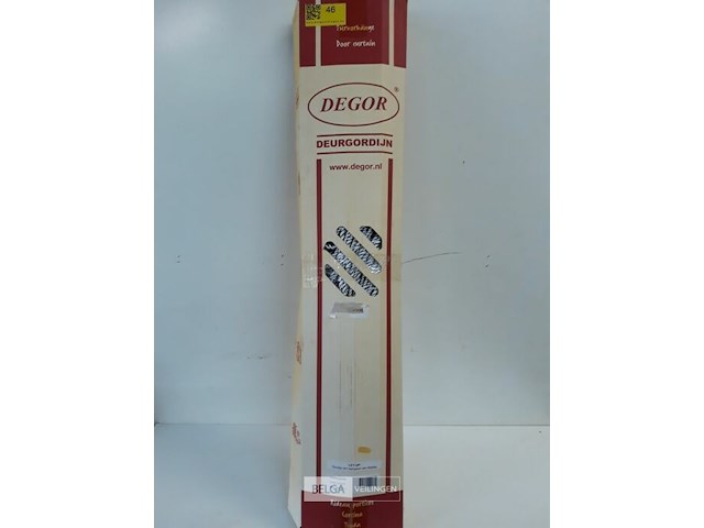 1 x vliegengordijn pvc spaghetti linten wit-bruin 90x210 cm - afbeelding 2 van  3