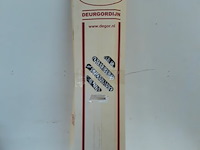 1 x vliegengordijn pvc spaghetti linten wit-bruin 90x210 cm - afbeelding 2 van  3