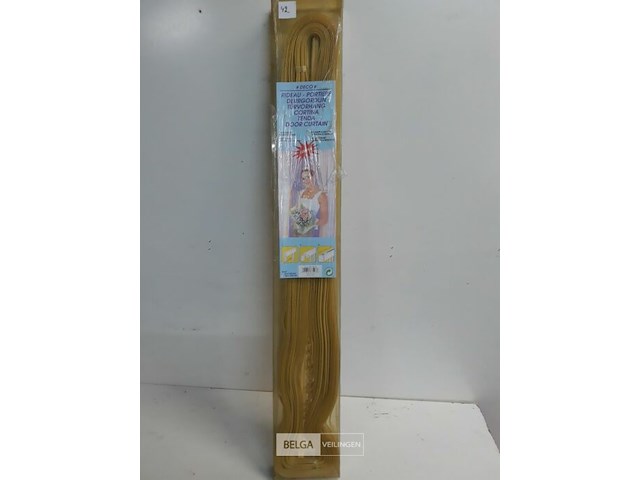 1 x vliegengordijn zware pvc linten beige 90x220 cm - afbeelding 2 van  3