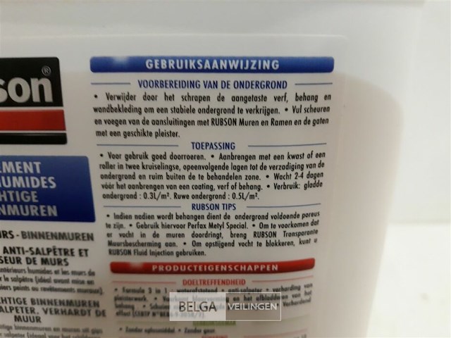 1 x vochtige binnenmuren 5 l rubson - afbeelding 3 van  3