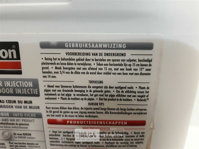 1 x vochtwering door injectie 20 l rubson - afbeelding 3 van  3