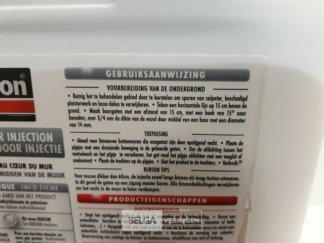 1 x vochtwering door injectie 20 l rubson - afbeelding 3 van  3