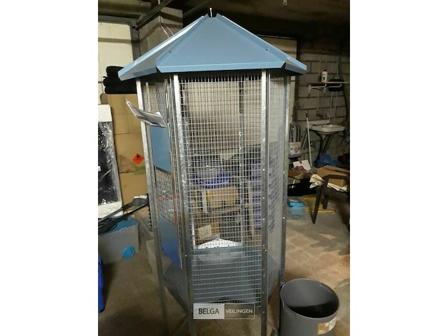 1 x vogelkooi zeshoekig diameter 94 cm h 203 - afbeelding 1 van  3