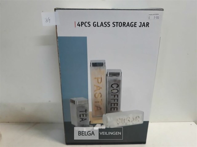 1 x voorraadpot glas 4 delig - afbeelding 2 van  3