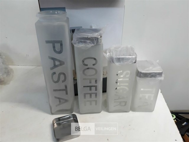 1 x voorraadpot glas 4 delig - afbeelding 3 van  3