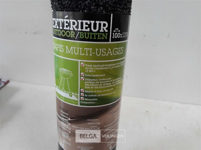 1 x vuurvast tapijt 100x120 cm binnen/buiten - afbeelding 3 van  3