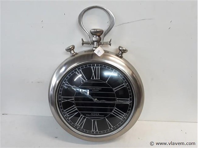 1 x wandklok rond 38cm oxfort street - afbeelding 1 van  2