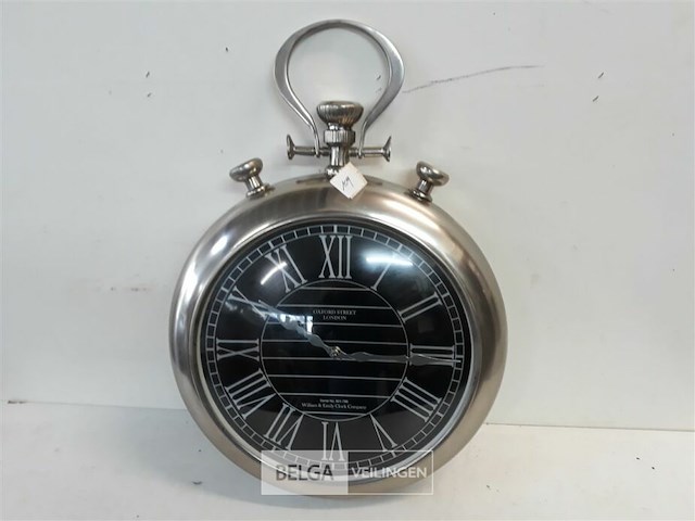 1 x wandklok rond 38cm oxfort street - afbeelding 1 van  3