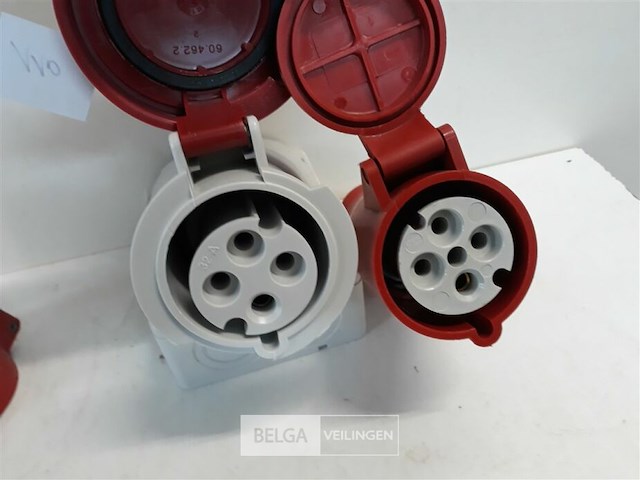 1 x wandtegenstekker + 2 x tegenstekker ce 4p 32a - afbeelding 3 van  3