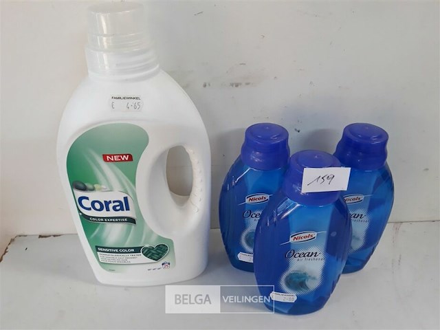 1 x wasmiddel coral 1,375 l + 3 x luchtverfrisser 375ml - afbeelding 1 van  3