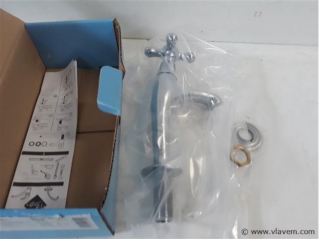 1 x wastafel kraan chrome koud water - afbeelding 2 van  2