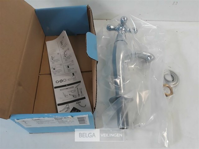 1 x wastafel kraan chrome koud water - afbeelding 3 van  3