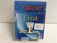 1 x wastafel kraan chrome koud water - afbeelding 1 van  3