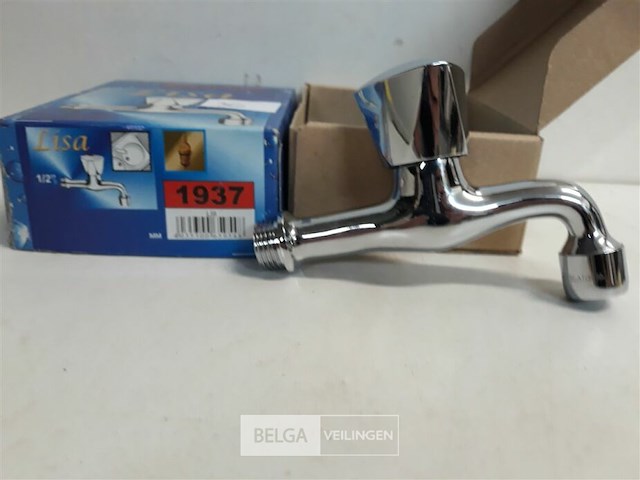 1 x wastafel kraan chrome koud water - afbeelding 3 van  3