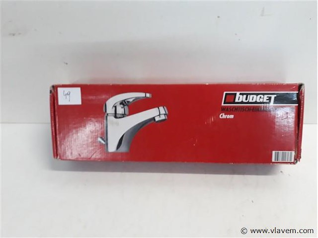 1 x wastafel kraan chrome met auto afloop - afbeelding 1 van  2