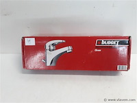 1 x wastafel kraan chrome met auto afloop - afbeelding 1 van  2