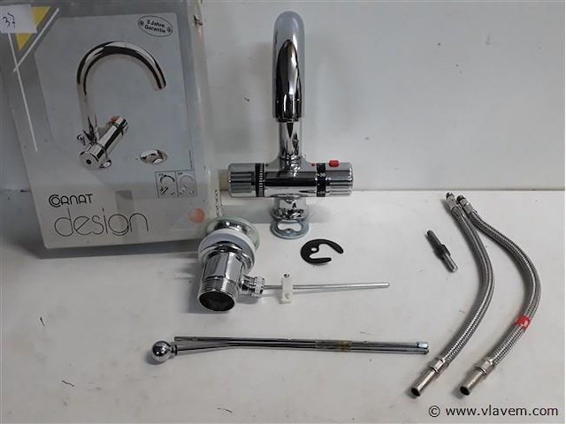 1 x wastafel kraan thermostaat chrome - afbeelding 2 van  2