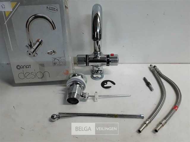 1 x wastafel kraan thermostaat chrome - afbeelding 3 van  3