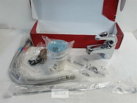 1 x wastafel kraan wit met auto afloop showmodel - afbeelding 3 van  3