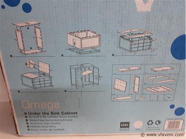 1 x wastafelkast pvc allibert - afbeelding 2 van  2
